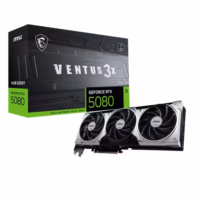 خرید کارت گرافیک MSI RTX 5080 16G Ventus 3X Plus با بهترین قیمت