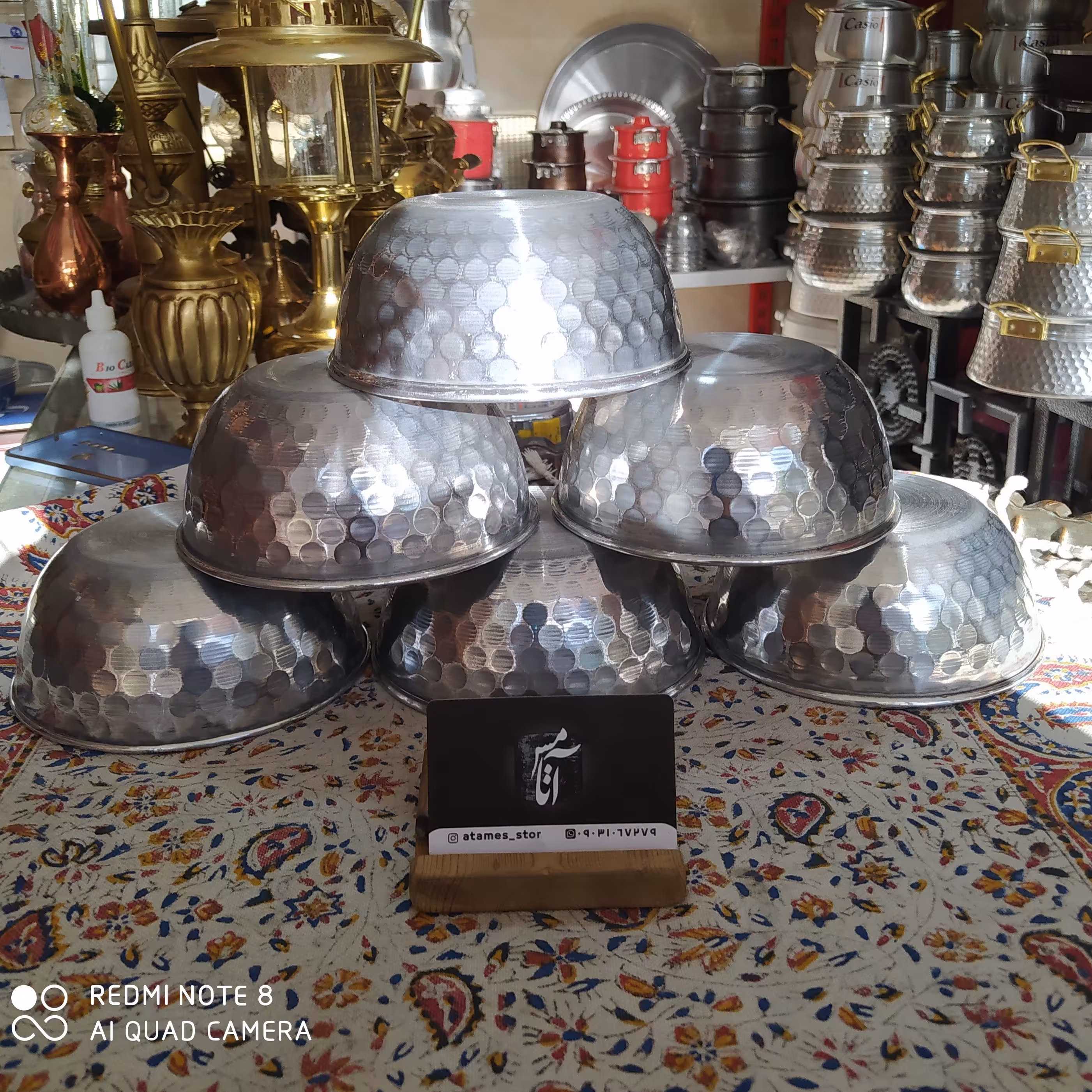 کاسه روحی چکشی قطر 16 آب گوشتی ست 6 عددی