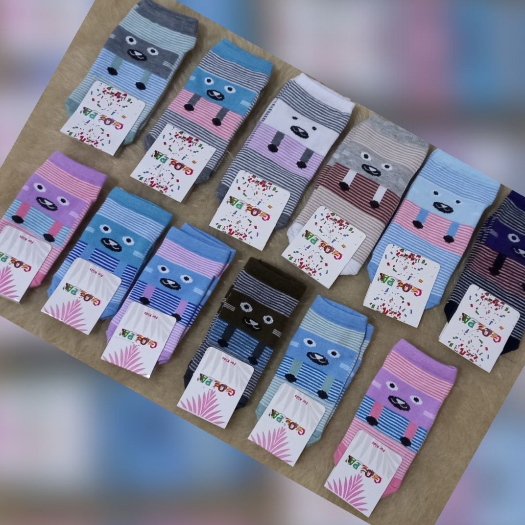 جوراب بچگانه طرح گربه مچی جنس نخی