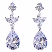 گوشواره نگین اشک آویز کد E523