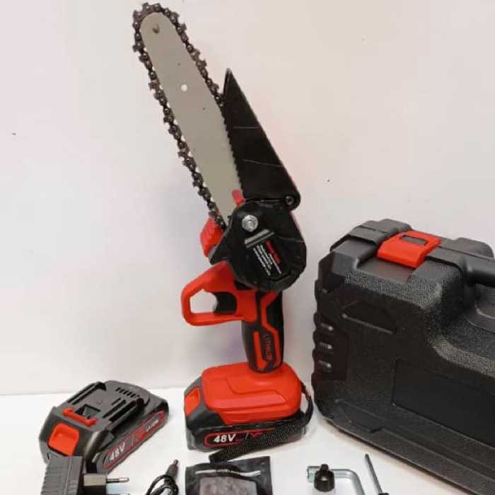 اره زنجیری شارژی دو باتری با دو عدد زنجیر مستر تولز