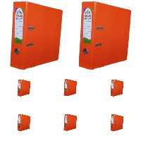 زونکنA4 سلفونی لبه فلزی تیگل دار نارنجی ( بسته 8 عددی)