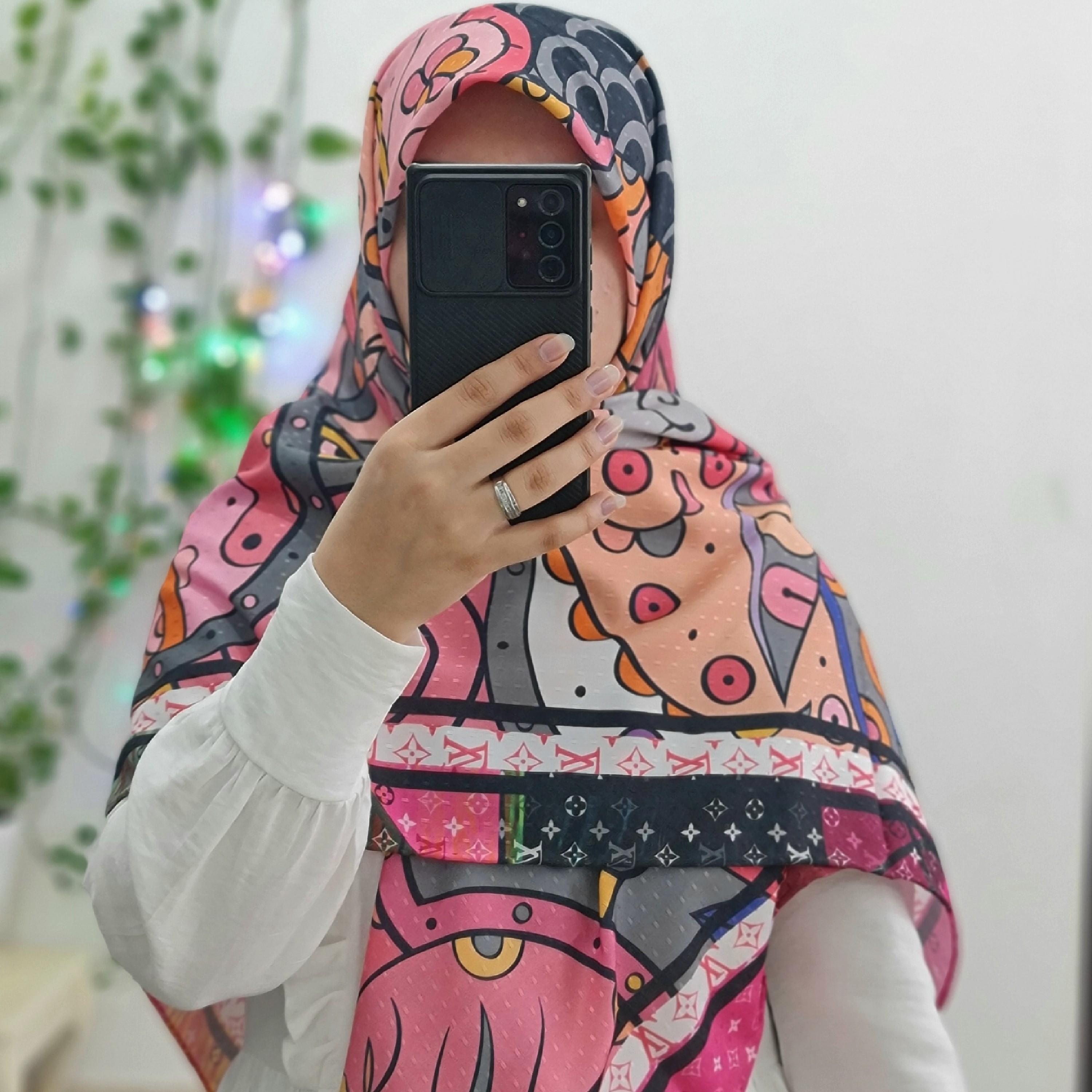 روسری نخی قواره 140 دور دست دوز