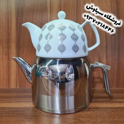 کتری و قوری لوله ای یونیک اصلی شرکتی کتری و قوری یونیک 2 لیتری کف چدن