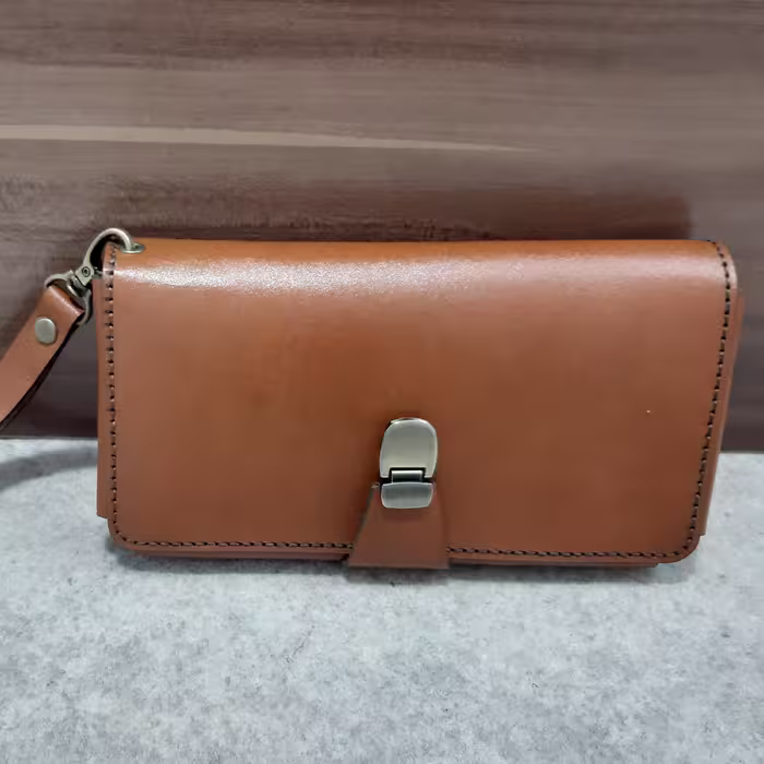 کیف  کتی چرم طبیعی دست دوز 