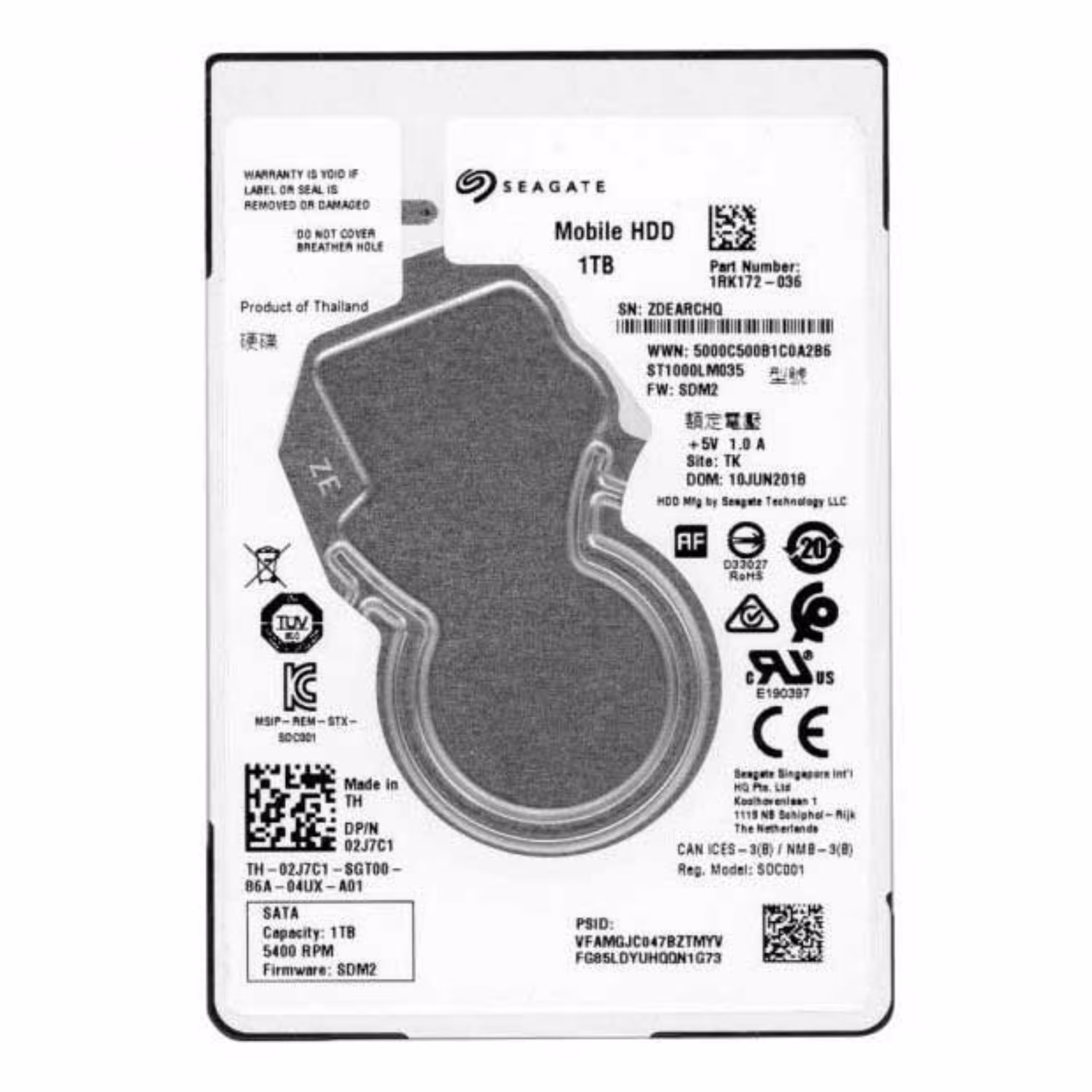 هارد لپ تاپ 1TB سیگیت مدل ST1000LM035 با گارانتی 1 ماهه