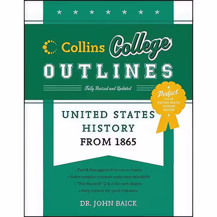 کتاب زبان اصلی United States History from  Collins College Outlines