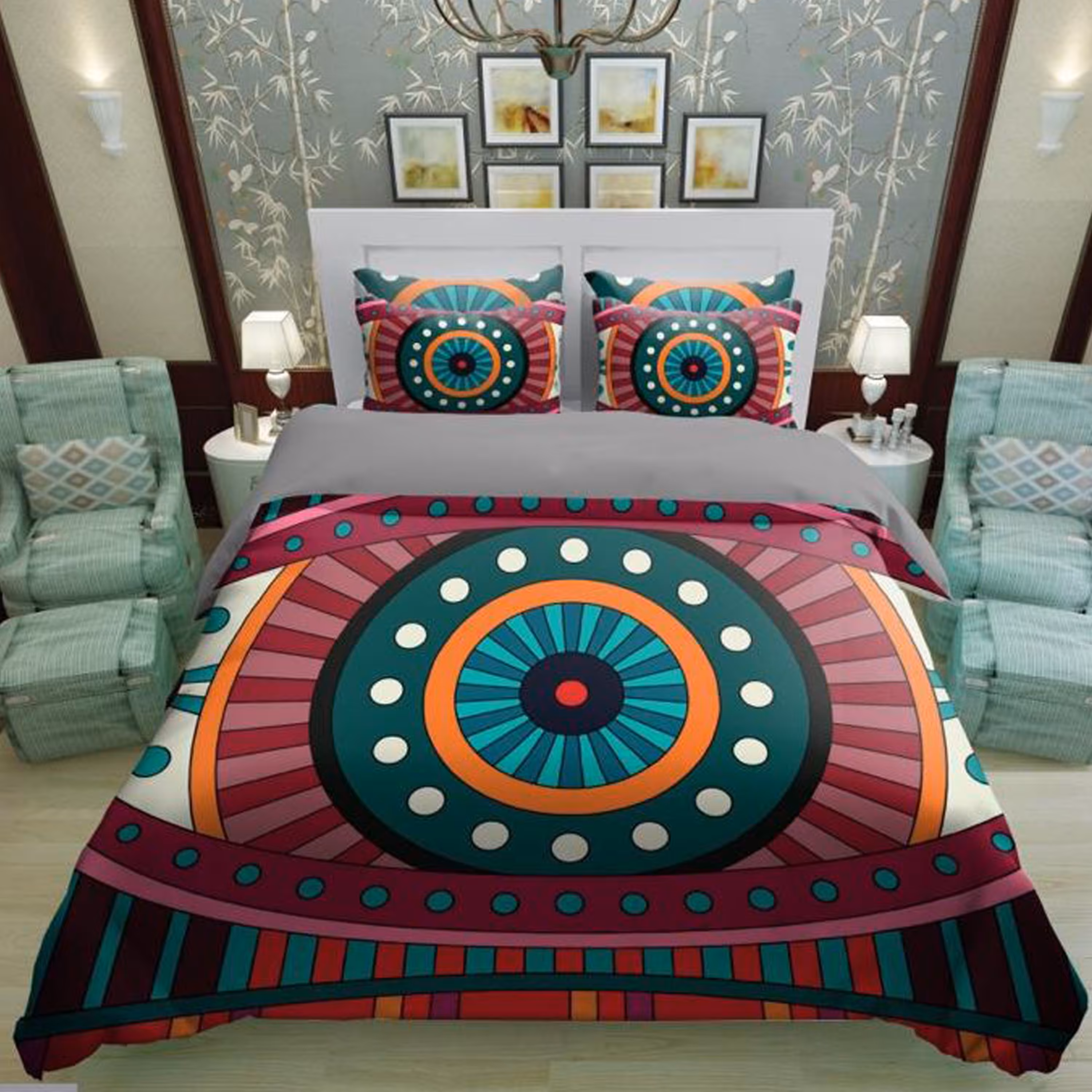 سرویس روتختی 1 نفره تنسل چاپی برندترک لند (Turk Land)  کد rs 513