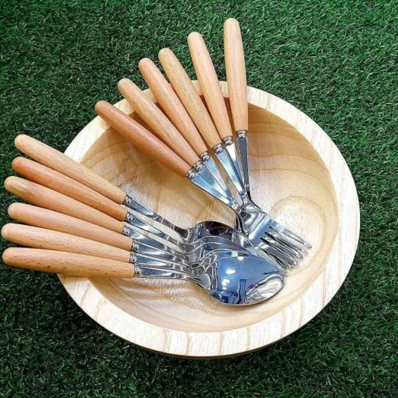 قاشق چنگال چوبی L39 | amazonchi