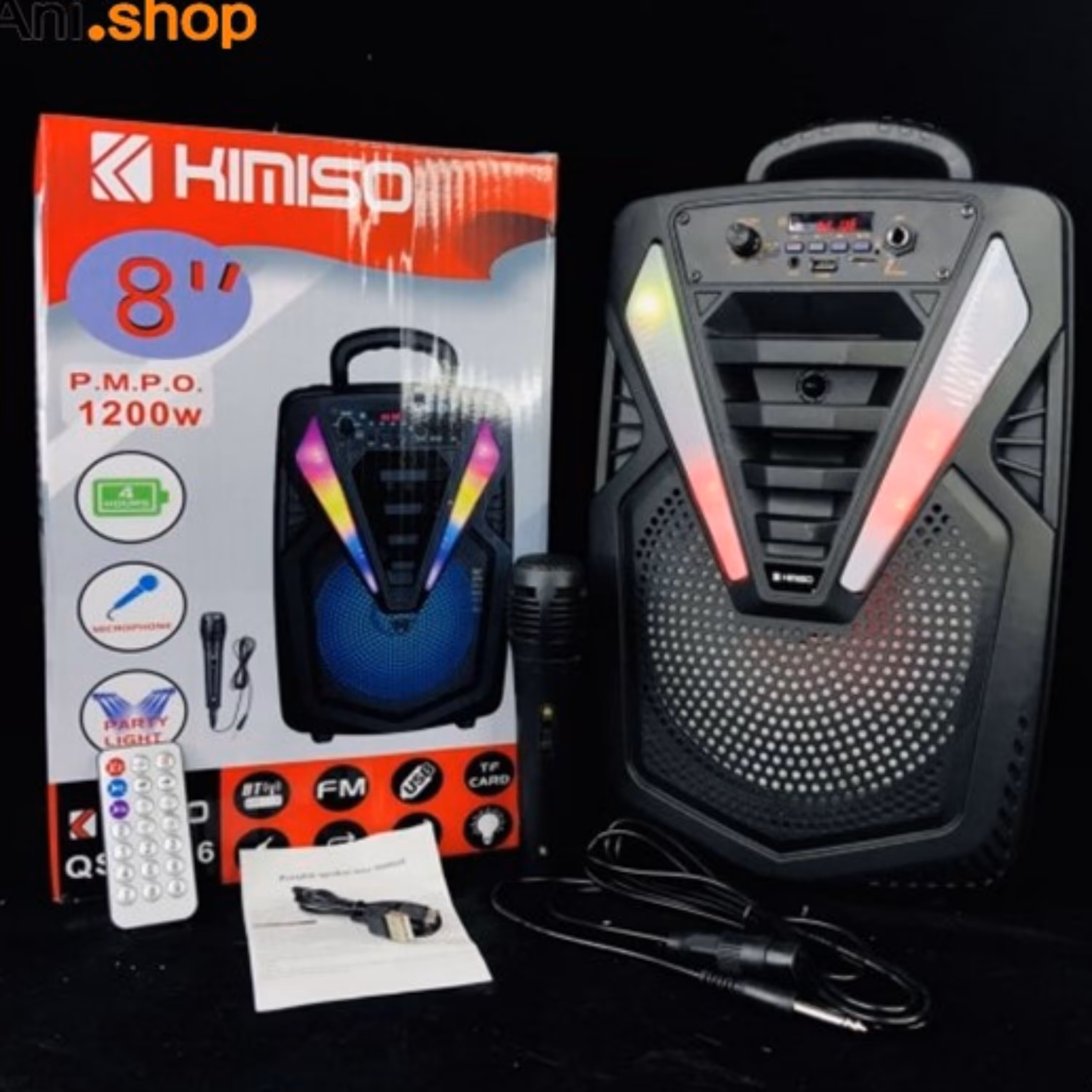 اسپیکر چمدانی kIMISO-4816 میکروفن دار کد 500