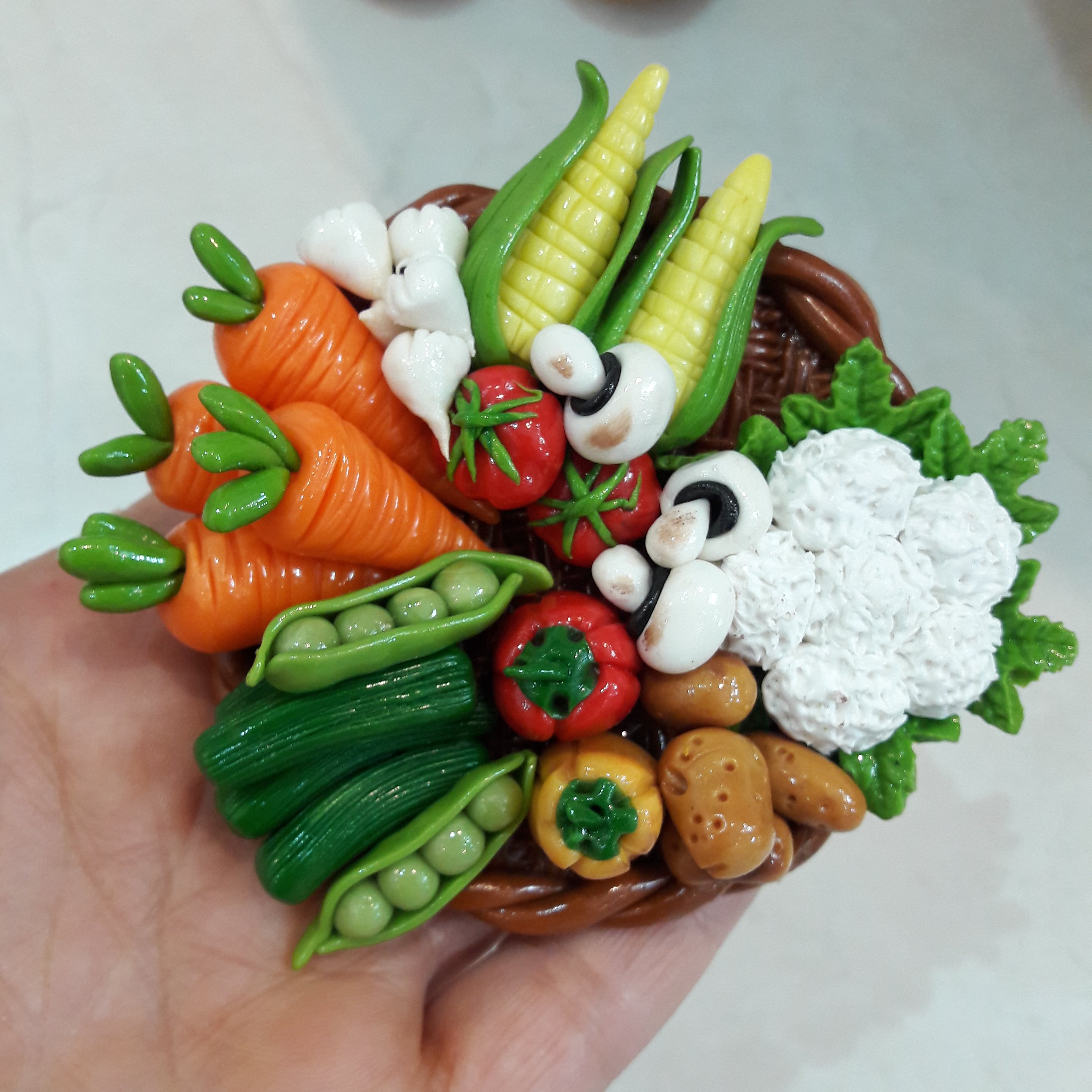 مگنت خمیری ایتالیایی سبد صیفی جات کد 1