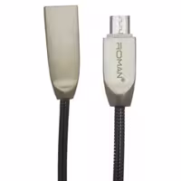 کابل شارژ  اندروید microUSB  فلزی رومن طول 1 متر