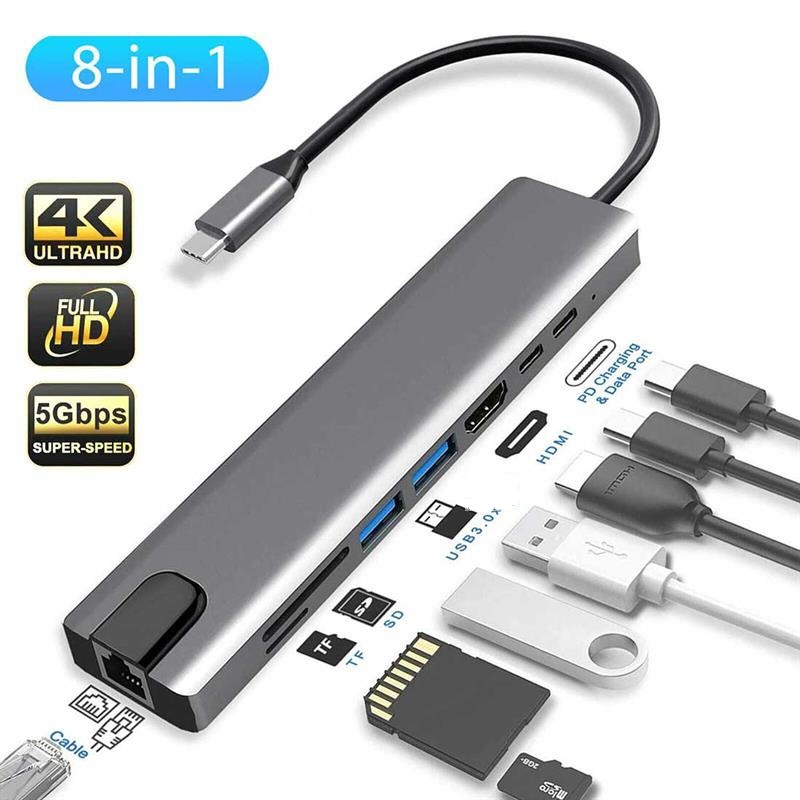 هاب Type-C هشت پورت USB-C HUB