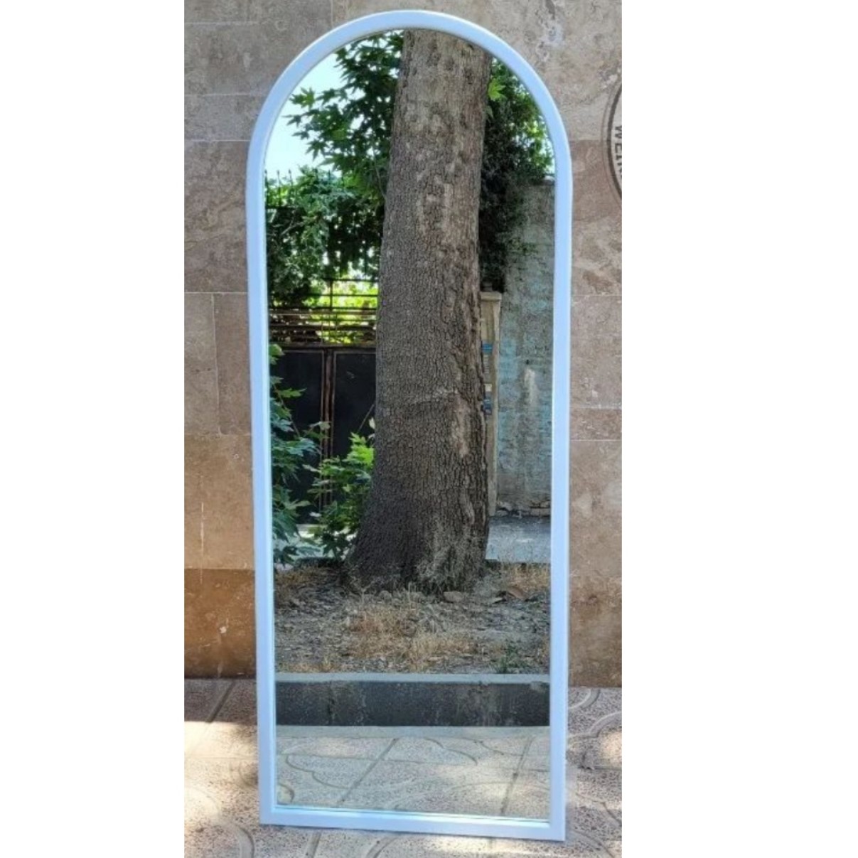 آینه قدی چوبی  طرح گنبدی (پس کرایه)