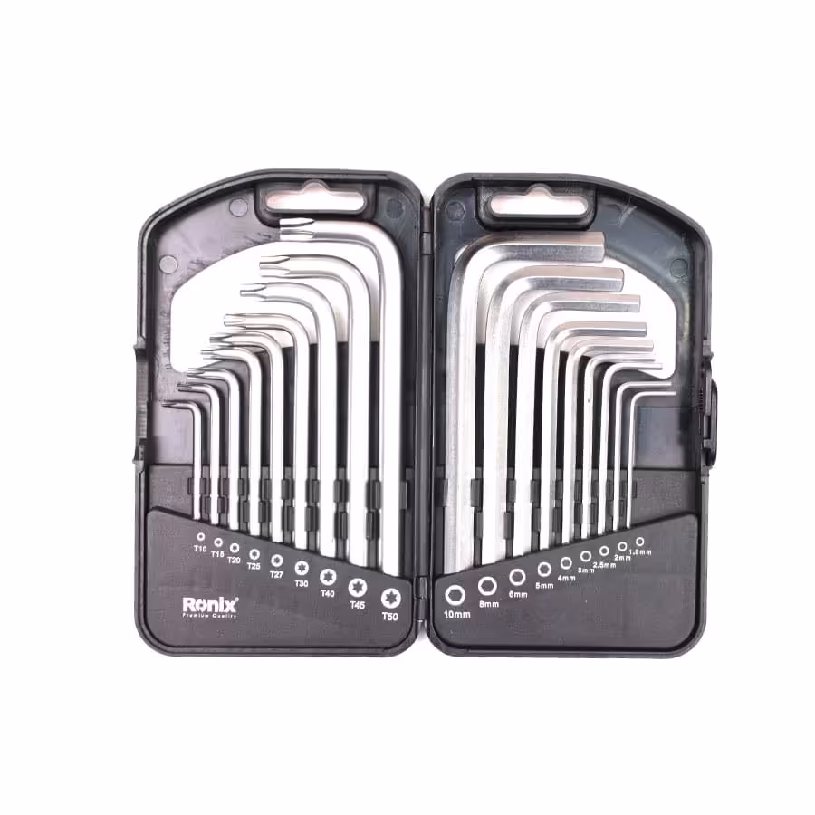 مجموعه 18 عددی آچار آلن کوتاه رونیکس مدل RH-2051