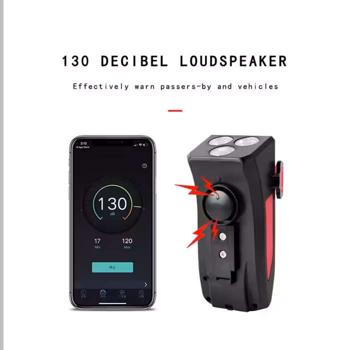 چراغ بوق هولدر موبایل و پاور بانک مخصوص دوچرخه  رنگ قرمز