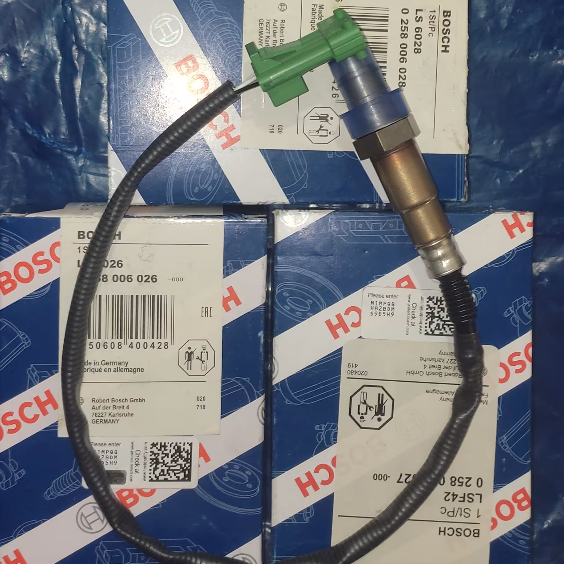 سنسور اکسیژن سوکت سبز اورجینال بوش آلمان 