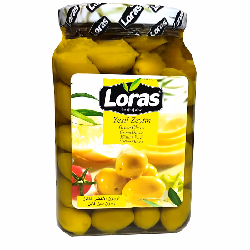 زیتون سبز هسته دار لوراس - 2250 گرم