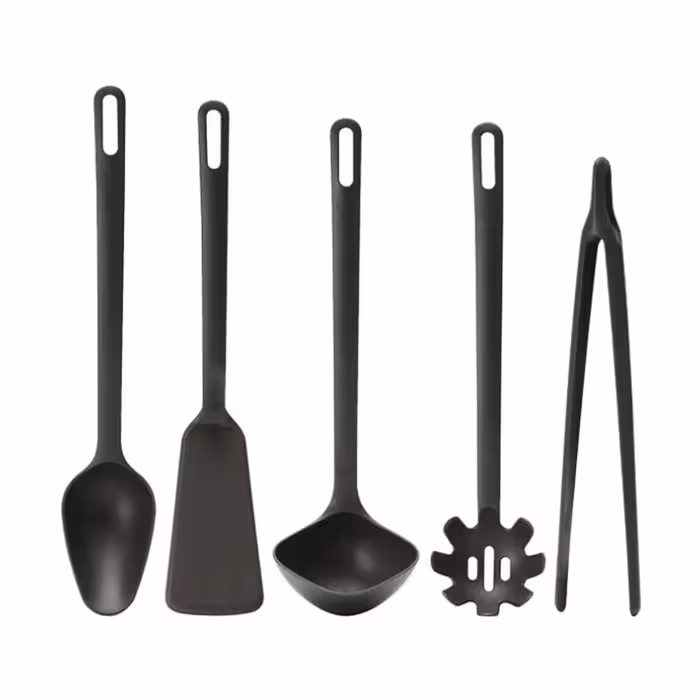 سرویس 5 پارچه کفگیر و ملاقه ایکیا مدل 80435942 مشکی