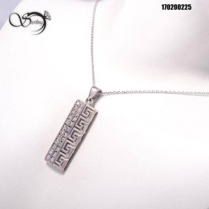 گردنبند نقره مستطیل کد:1219