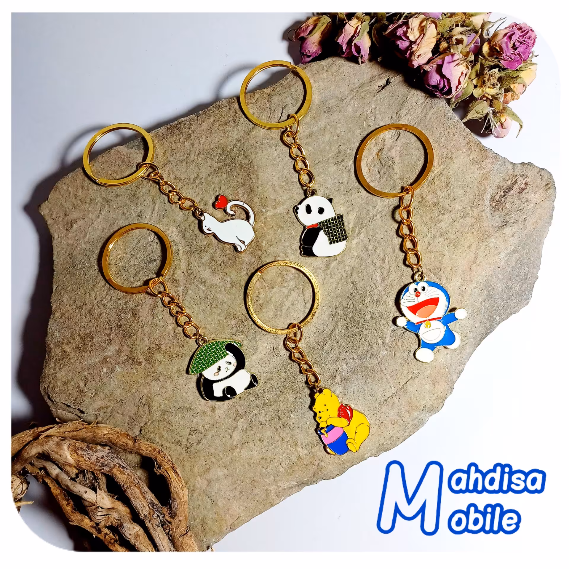 جاکلیدی فلزی فانتزی رنگ ثابت