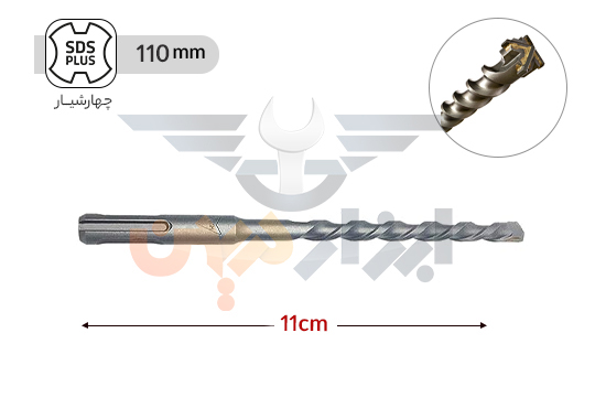 مته 4 شیار 4 الماسه 110*8