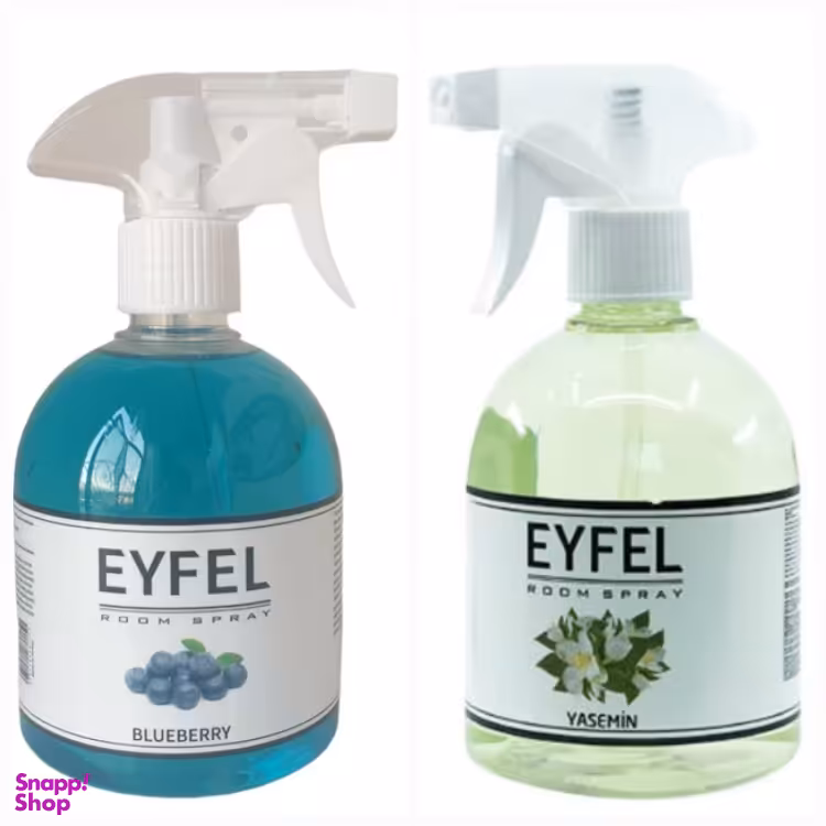 اسپری خوشبو کننده هوا ایفل مدل گل یاسمین و بلوبری حجم 500 میلی لیتر مجموعه 2 عددی