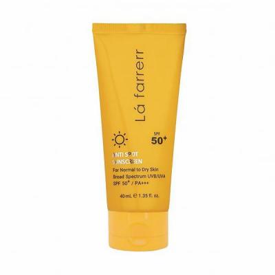 کرم ضد آفتاب و ضد لک SPF50 لافارر مناسب پوست های خشک و معمولی حجم 40 میلی لیتر - بی رنگ
