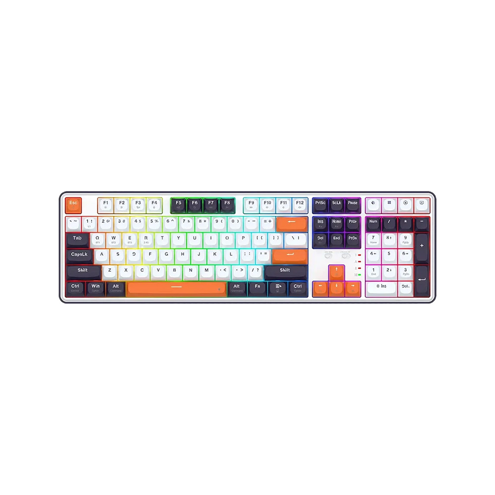 کیبورد گیمینگ بی سیم ردراگون مدل Wyvern Pro K689 WBO-RGB با سوئیچ مکانیکال Mint Mambo