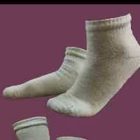 جوراب پشمی سفید مرینوس ساق کوتاه