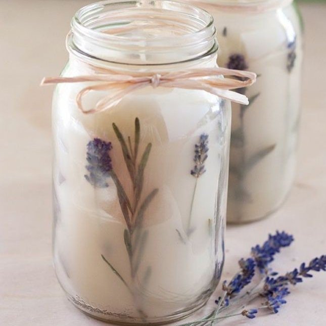 شمع مربایی سایز بزرگ رزماری زیبا عمر بلند و شیک