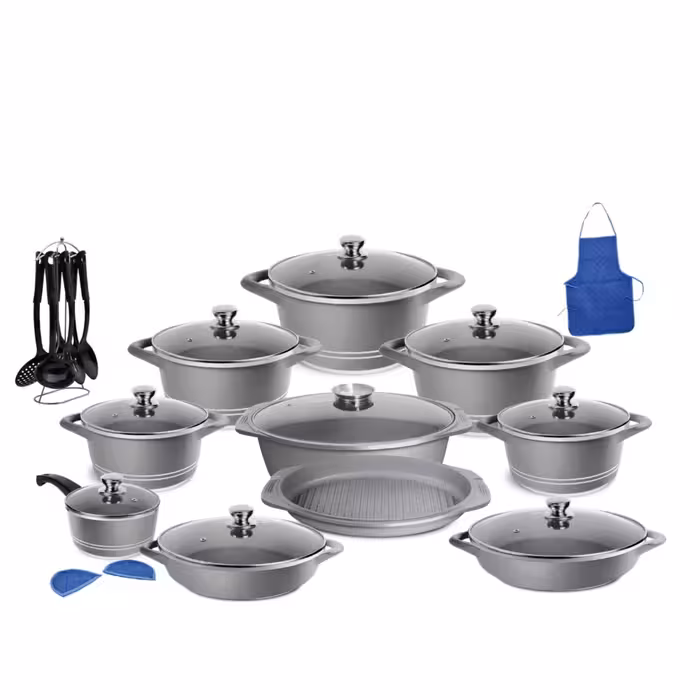 سرویس قابلمه 29 پارچه ام جی اس طوسی  طرح ایتالیا چدن گرانیت