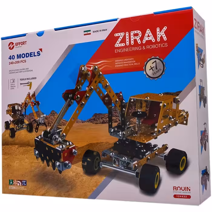  بازی ساختنی های فلزی زیرک 40 مدل بازی علمی آموزشی مهندسی مناسب بالای 7سال