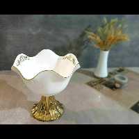 کاسه شکلات آرتور با پایه چینی PVD