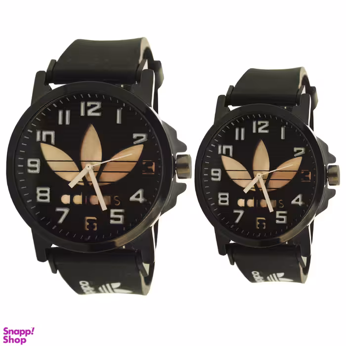 ست ساعت مچی عقربه ای زنانه و مردانه طرح آدیداس مدل B1