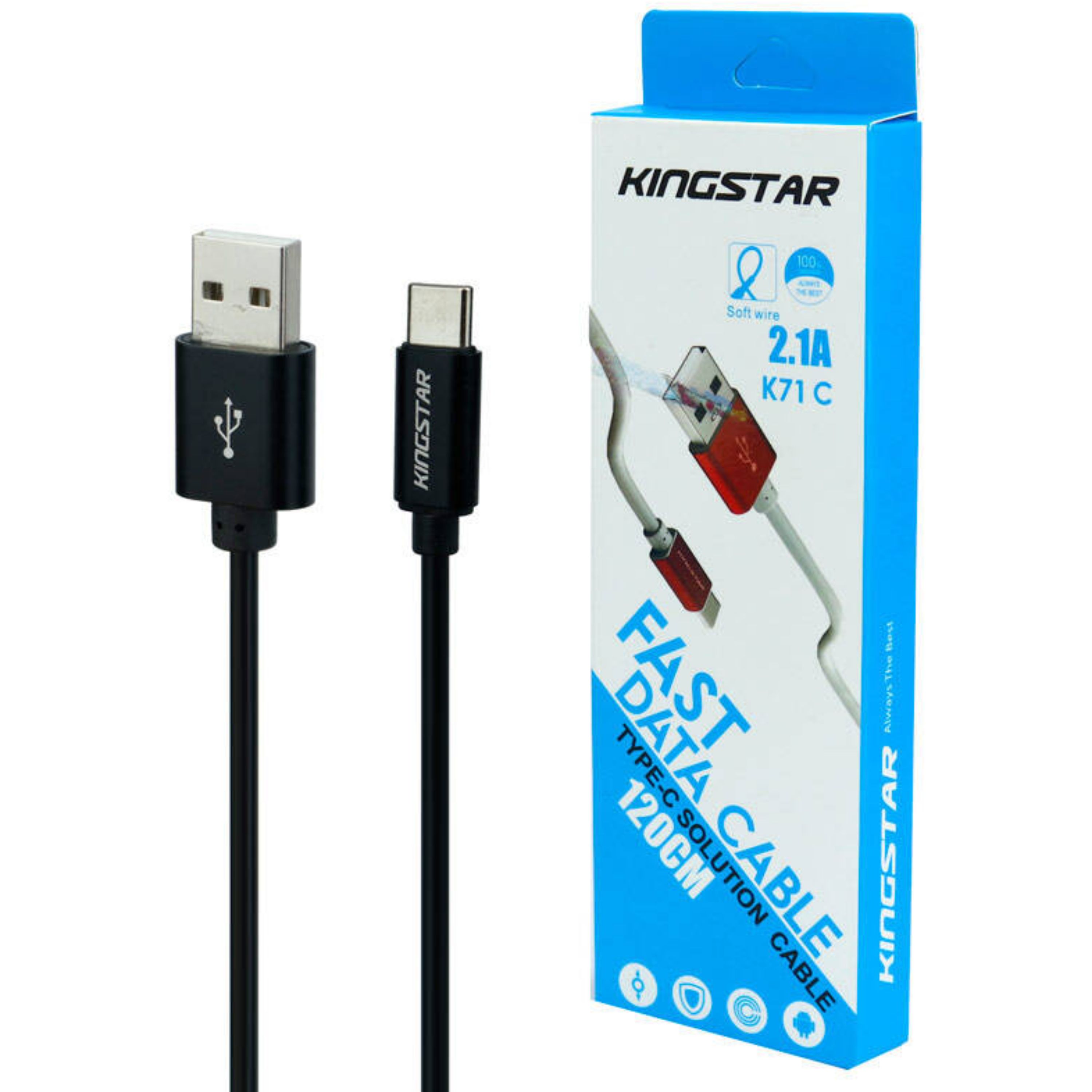 کابل شارژ TYPE-C کینگستار K71 C با گارانتی 12 ماهه