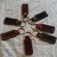 جا سوییچی چرم گاو 2 تایی دست دوز