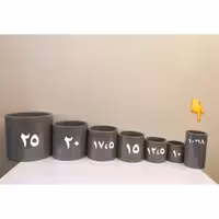 گلدان پلیمری استوانه با رنگ بندی