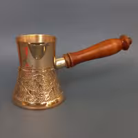 جذوه برنجی قهوه ترک سایز 42قهوه جوش برنجی سایز 2کاپ