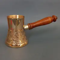 جذوه برنجی قهوه ترک سایز 42قهوه جوش برنجی سایز 2کاپ