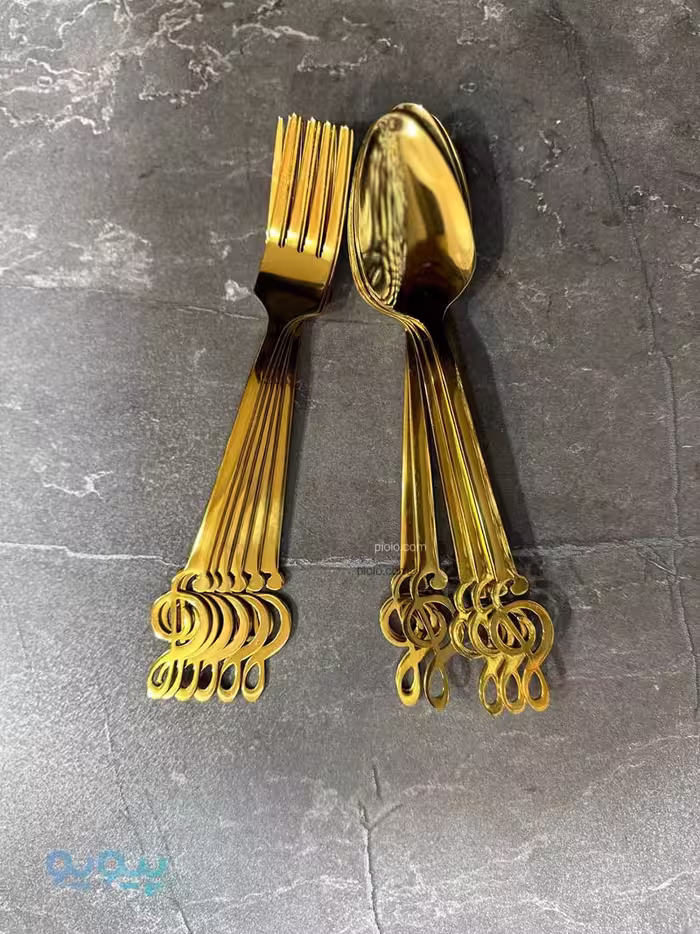 ست قاشق چنگال غذا خوری طرح علامت موسیقی