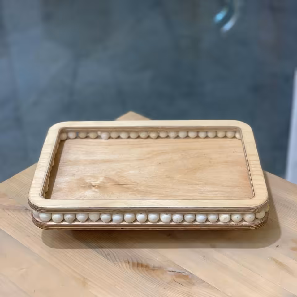 رایزر چوبی مهر ه ای پایه خراطی شده 