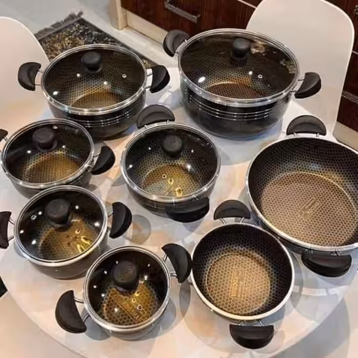 سرویس قابلمه 14 پارچه برند کوشا داخل زنبوری