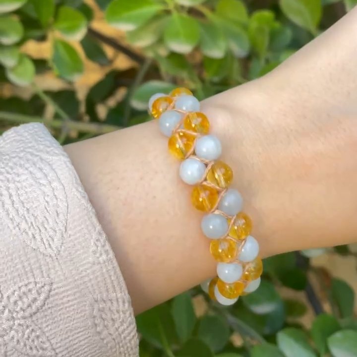 دستبند سیتریم و اکوامارین