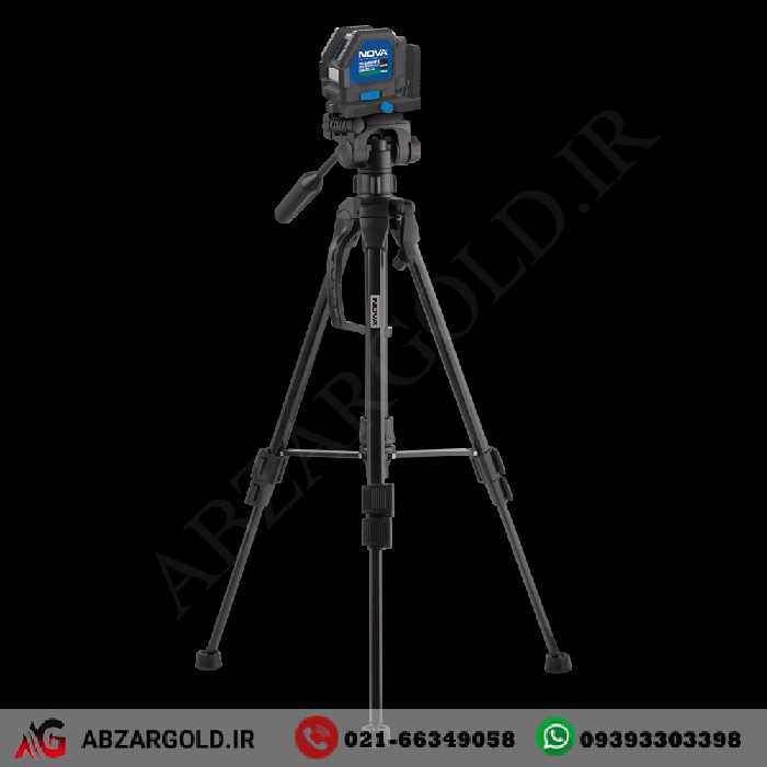 تراز لیزری شارژی دو خط سبز  به همراه سه پایه نوا 2683G