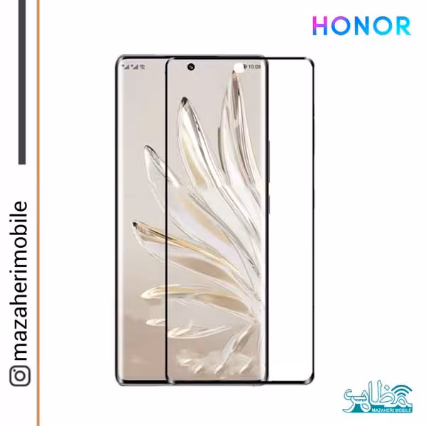 گلس محافظ صفحه نمایش آنر honor 70 فول چسب شیشه ایی - فروشگاه موبایل مظاهری