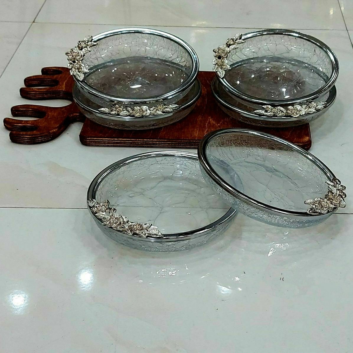 پیش دستی ابگز گلدار 6تایی کد20794