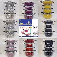   تولیدی سرویس قابلمه زنبوری رامیلا     aluminium cookware factory made in iran