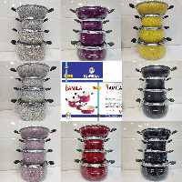   تولیدی سرویس قابلمه زنبوری رامیلا     aluminium cookware factory made in iran
