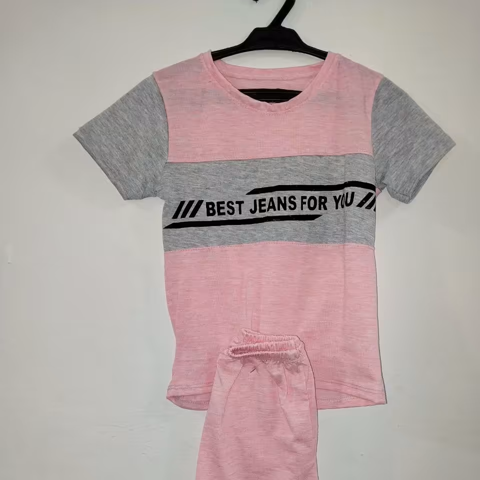 ست بچگانه اسپرت خانگی تک رنگ سایز 45 